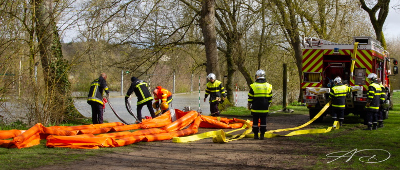 Pompiers en exercice