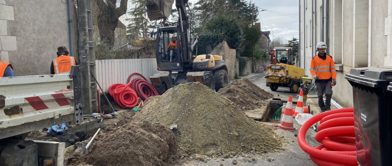 Travaux d'enfouissement rue Jules Ferry
