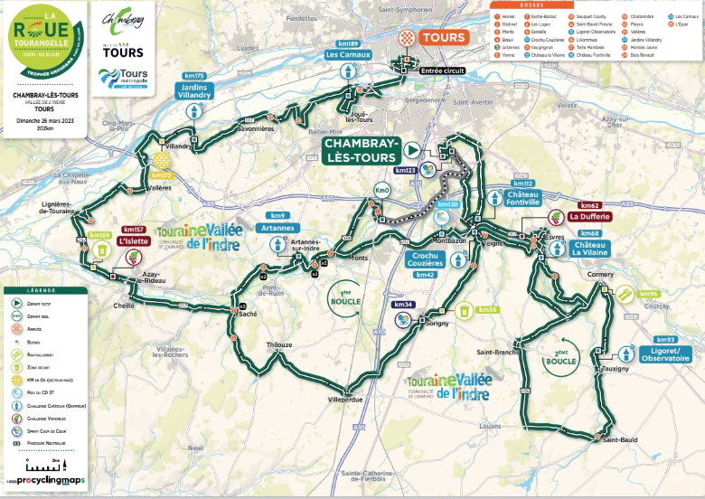 Carte passages Roue tourangelle